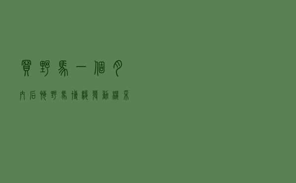 买野马一个月内后悔_野马博骏发动机采用三菱的吗