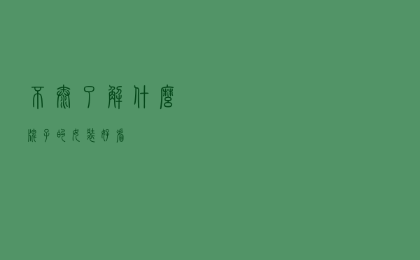 不太了解什么牌子的女装好看