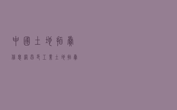 中国土地拍卖信息网 - 昌邑工业土地拍卖