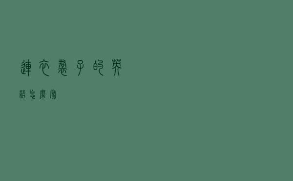 连衣裙子的英语怎么写