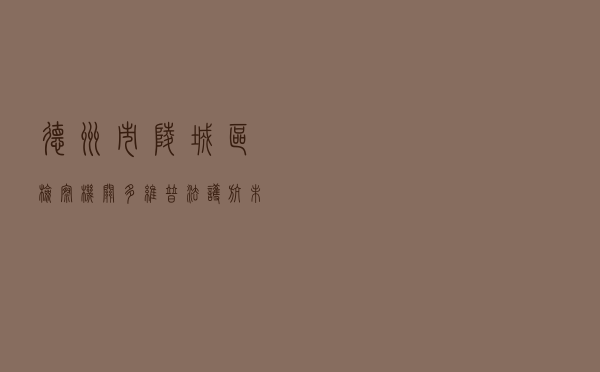 德州市陵城区检察机关多维普法护航未成年人成长