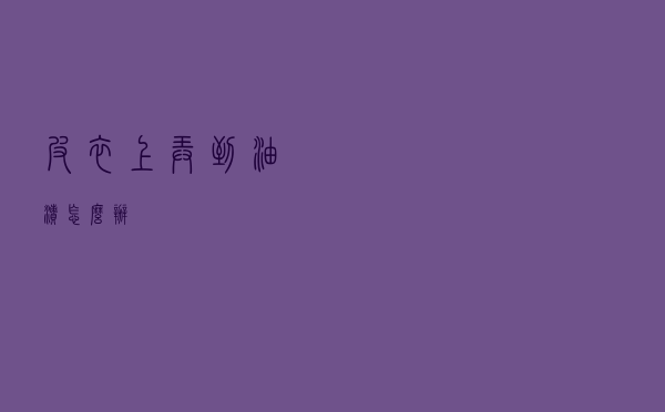 皮衣上弄到油渍怎么办