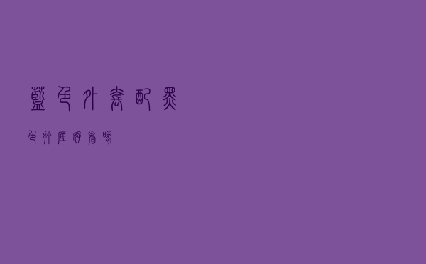 蓝色外套配黑色打底好看吗