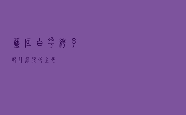 蓝底白花裤子配什么颜色上衣