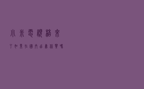 小米电视棒来了 如果在国内出售你买吗？