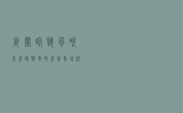 夜阑卧听风吹雨，夜卧听风吹雨铁马冰河入梦来这两句意思