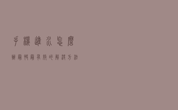 手机进水怎么办？最快最有效的解决方法来了