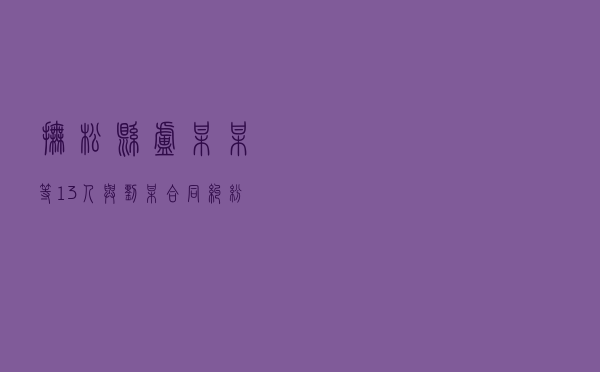 抚松县卢某某等13人与刘某合同纠纷调解案
