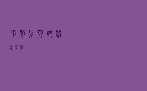 伊韵儿羽绒服怎么样