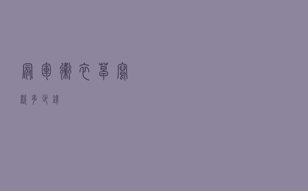 冠军卫衣草写款多少钱