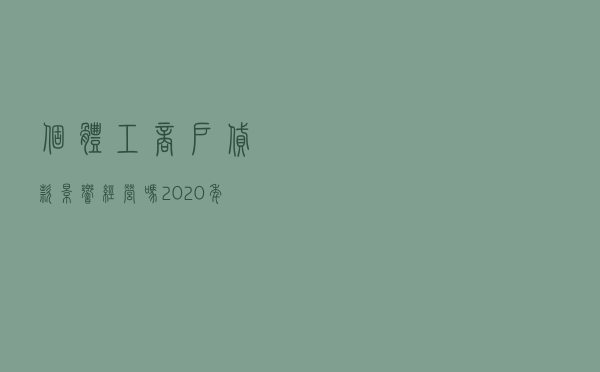 个体工商户贷款影响经营吗 「2020年个体工商户贷款政策」