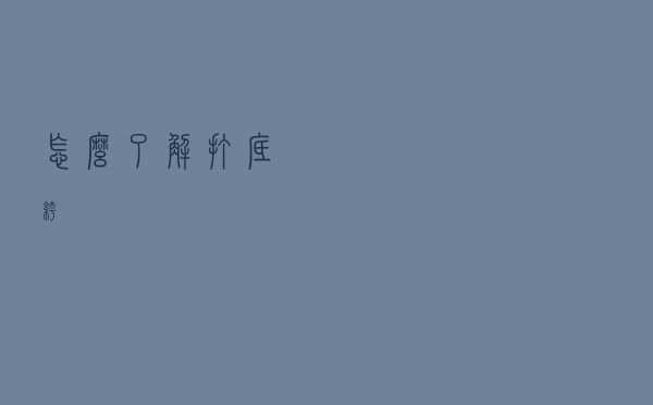 怎么了解打底裤