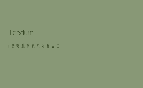 Tcpdump会让你在网络方面自由飞翔