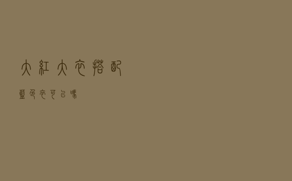 大红大衣搭配蓝色衣可以吗