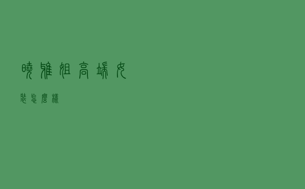 晓雅姐高端女装怎么样