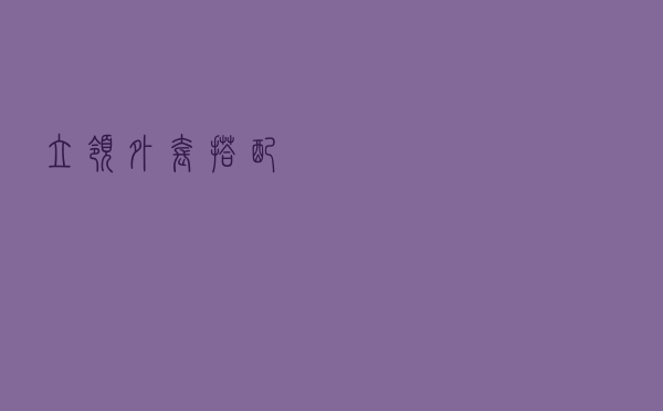 立领外套搭配