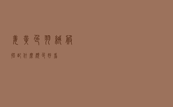 姜黄色羽绒服搭配什么颜色好看