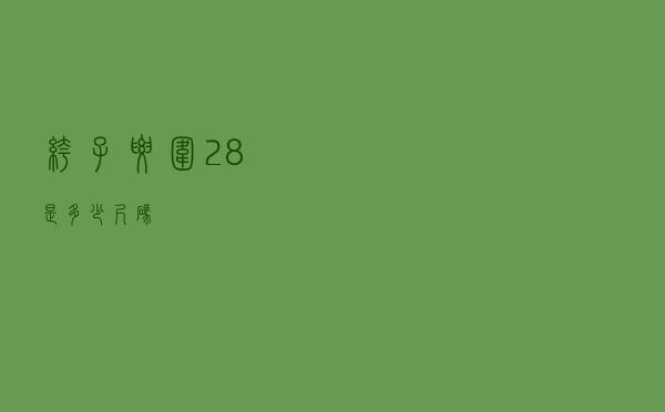 裤子腰围28是多少尺码