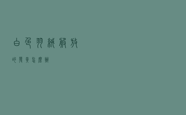 白色羽绒服放的发黄怎么办