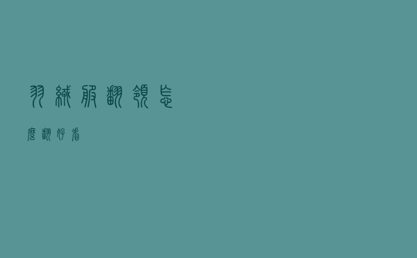 羽绒服翻领怎么翻好看