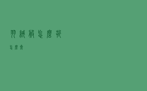 羽绒服怎么折怎么叠