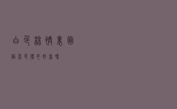 白色棉袄里面陪灰色得衣好看吗