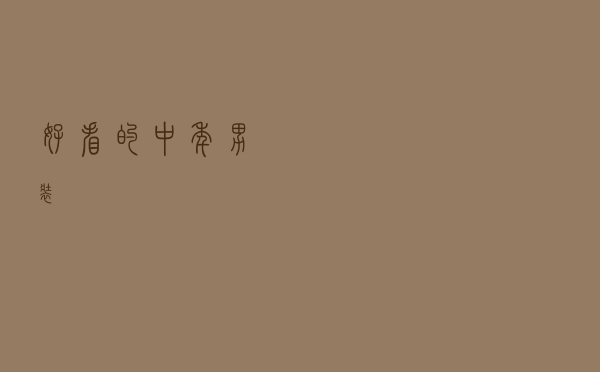 好看的中年男装