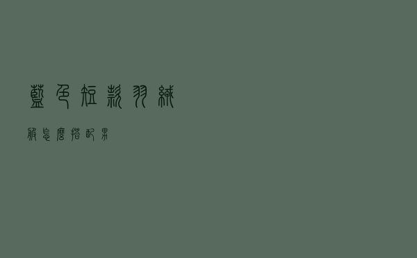 蓝色短款羽绒服怎么搭配男