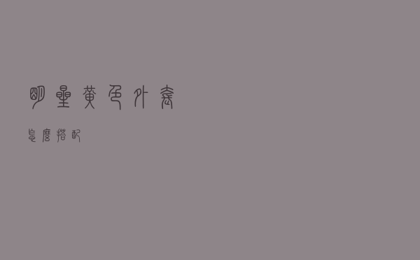 明星黄色外套怎么搭配