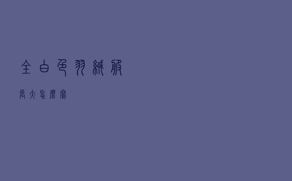 全白色羽绒服长大怎么写