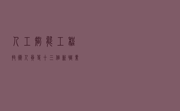 人工智能工程技术人员等十三个新职业发布