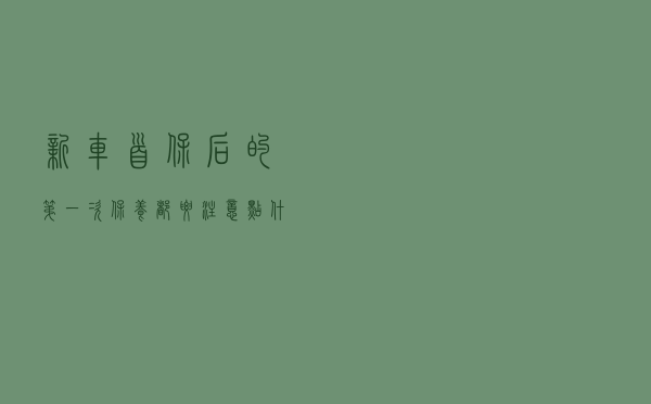 新车首保后的第一次保养都要注意点什么？