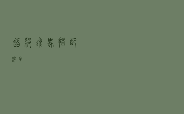 超级飞马搭配裤子