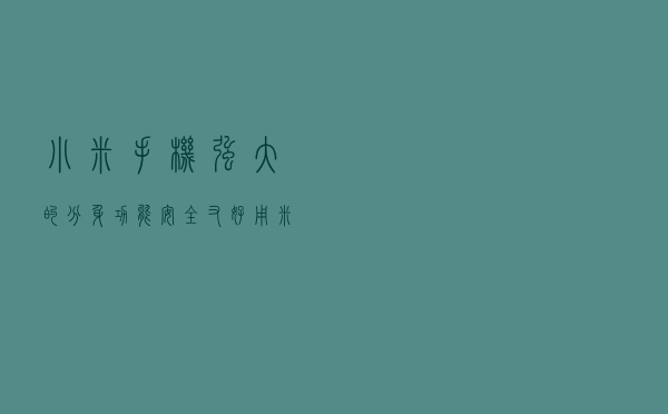 小米手机强大的分身功能，安全又好用！米粉：不愧是小米，真强