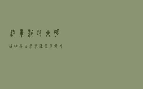 浦东新区东明路街道以“法治社区”创建助力法治社会建设