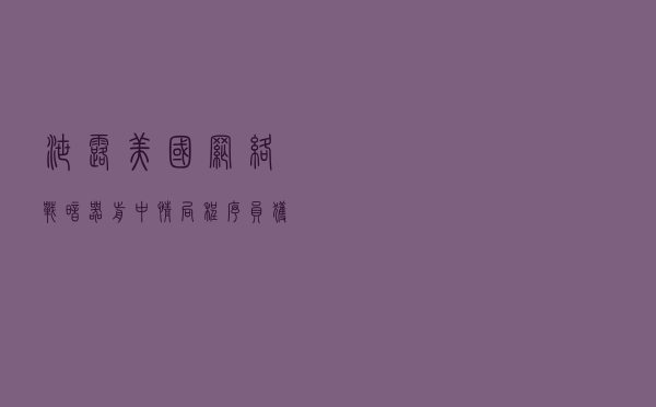 泄露美国网络战“暗器”前中情局程序员获罪