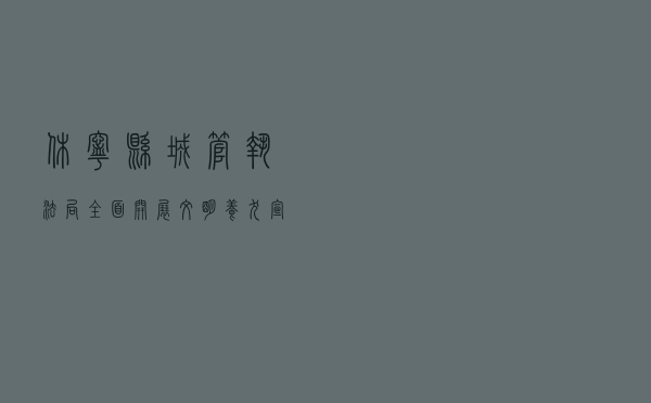 休宁县城管执法局全面开展文明养犬宣传活动