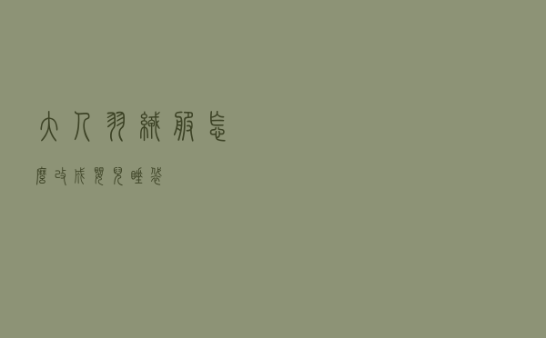 大人羽绒服怎么改成婴儿睡袋