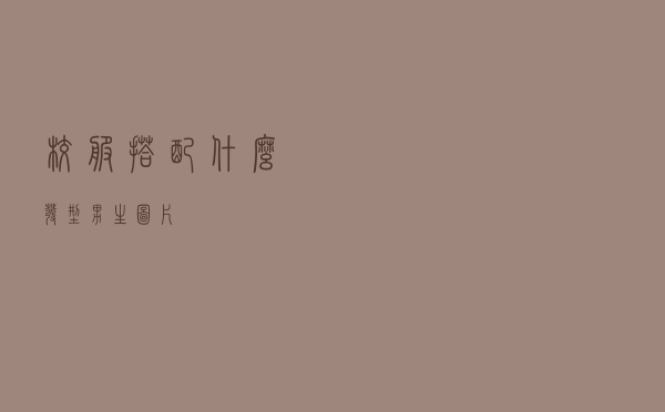 校服搭配什么发型男生图片