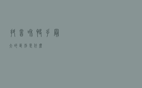 抖音和快手最大的区别是什么？