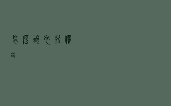 怎么让衣松价格