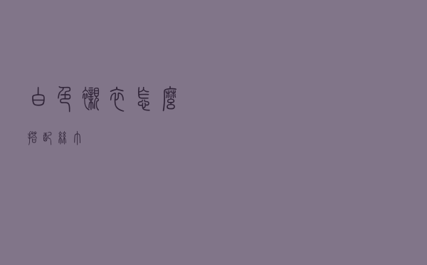 白色衬衣怎么搭配丝巾