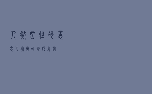 人微言轻的意思，人微言轻的反义词