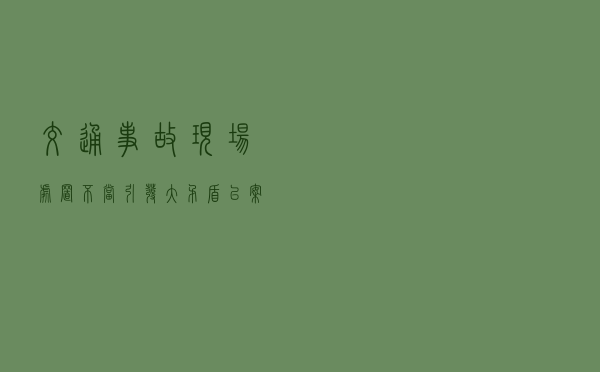 交通事故现场处置不当引发大矛盾以案释法案例