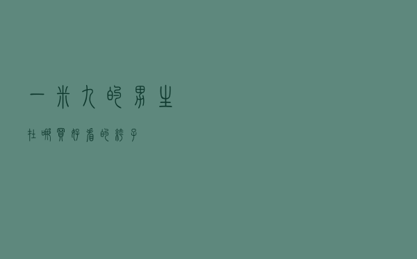 一米九的男生在哪买好看的裤子