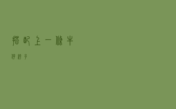 搭配上一条牛仔裤子