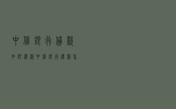 中信银行贷款如何还款（中信银行还款怎么还）