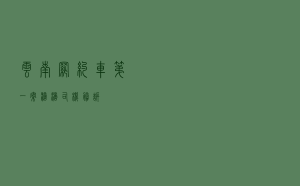 云南网约车第一案 滴滴司机胜诉