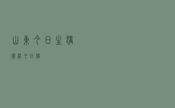 山东今日生猪价格今日猪