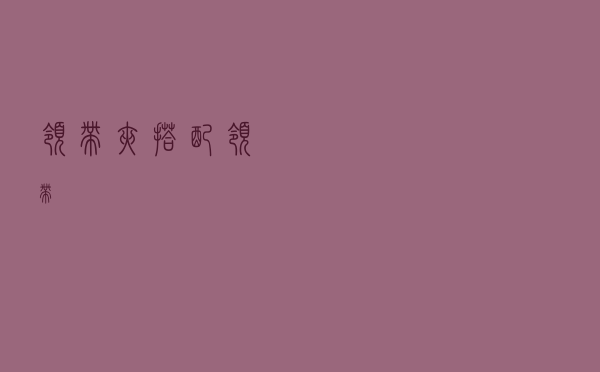 领带夹搭配领带